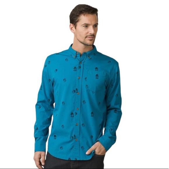 PRANA Men's Broderick Floral Long Sleeve Shirt - Picture 1 of 6